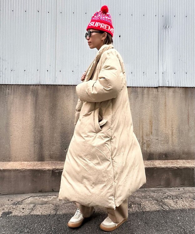 KWD 【日本製/高品質ダウン】KWD DOWN COAT ダウンコート ベージュ