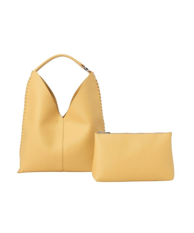 Green Parks かがりトライアングルトートｉｎポーチ Yellow