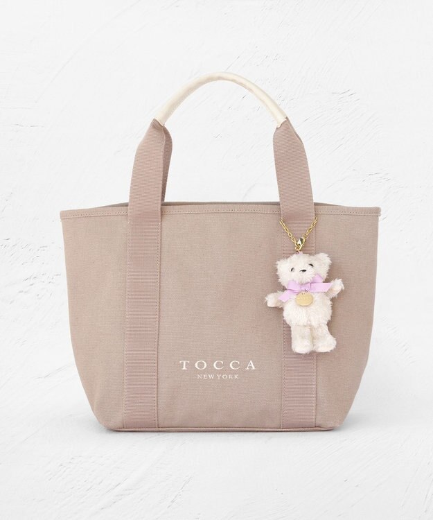 TOCCA 【ぬいぐるみチャーム付き】TOCCA AMICO CANVAS TOTE キャンバストート ベージュ系