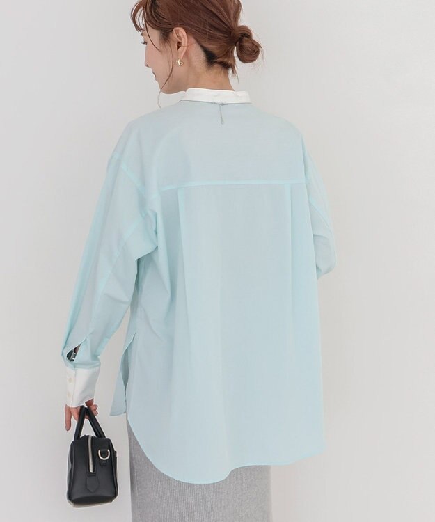 AMERICAN HOLIC イージーケアバンドカラーロングシャツ Mint