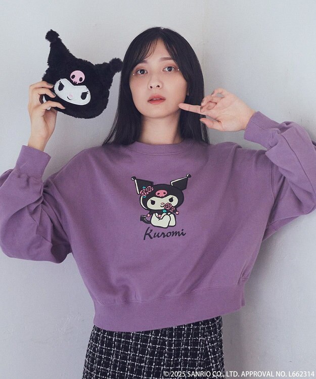 earth music&ecology マイメロディ＆クロミ／ｅａｒｔｈ　フェイスポーチ Black