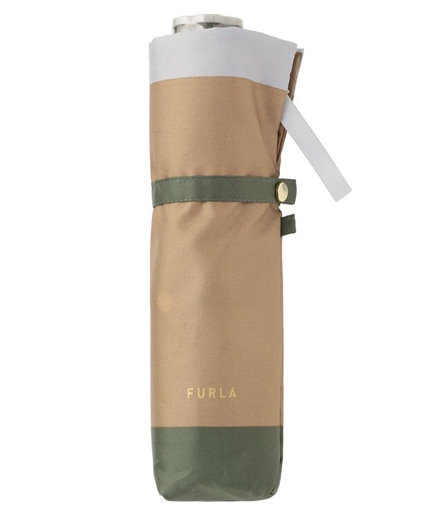 MOONBAT FURLA  折りたたみ傘 カラーボーダー 大きめ55cm 日本製 カーキー