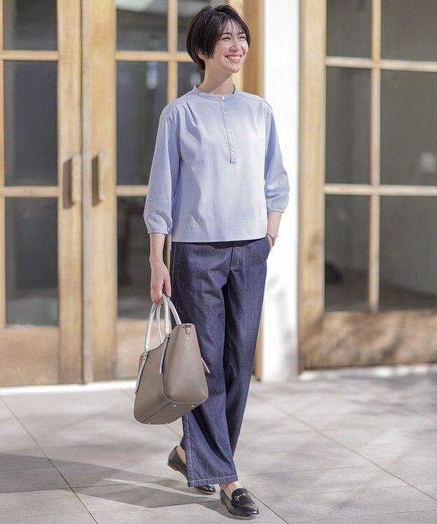 J.PRESS LADIES 【2点セット・A4サイズ収納可】MULTIトートバッグ モカ×シルバー系