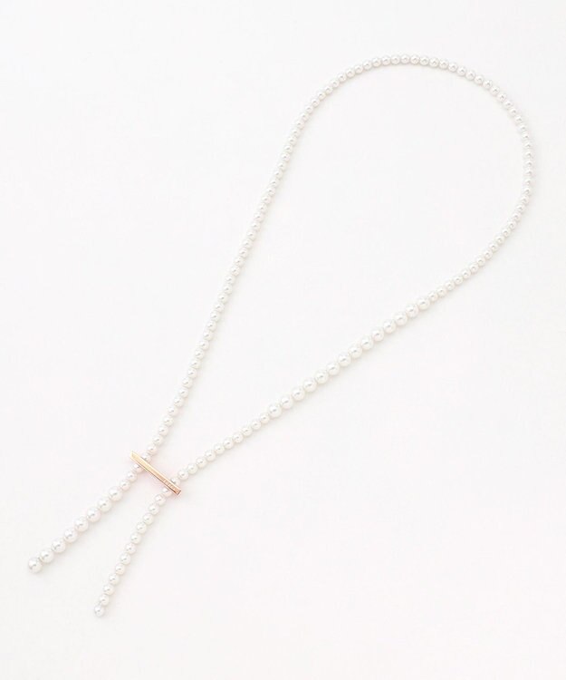 TOCCA RANDOM PEARL LARIAT NECKLACE ネックレス ピンクゴールド系