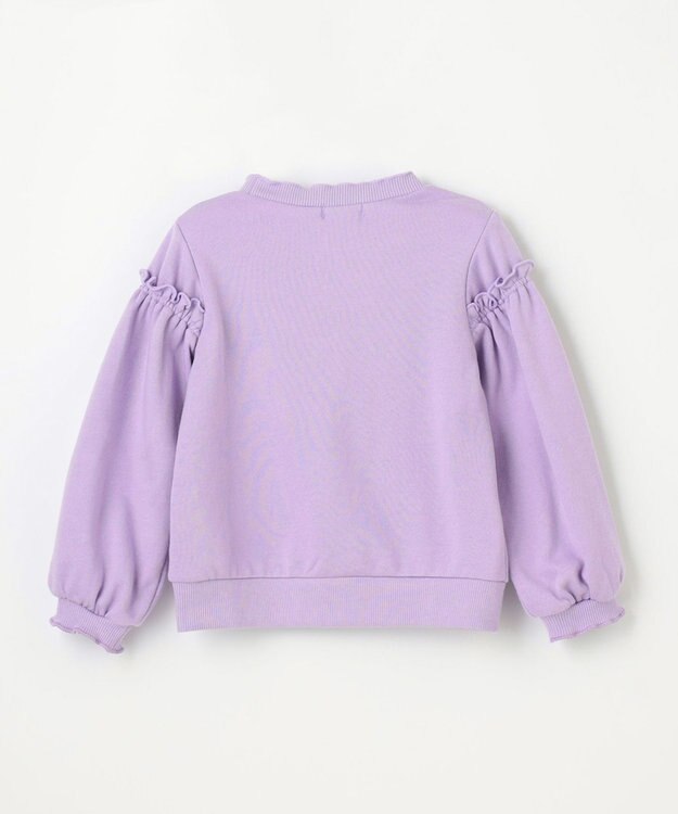 ANY KIDS ネコシルエット裏毛トレーナー ラベンダー
