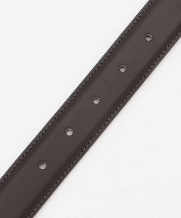 J.PRESS MEN 【定番】【定番】スムースレザー ベルト ダークブラウン系