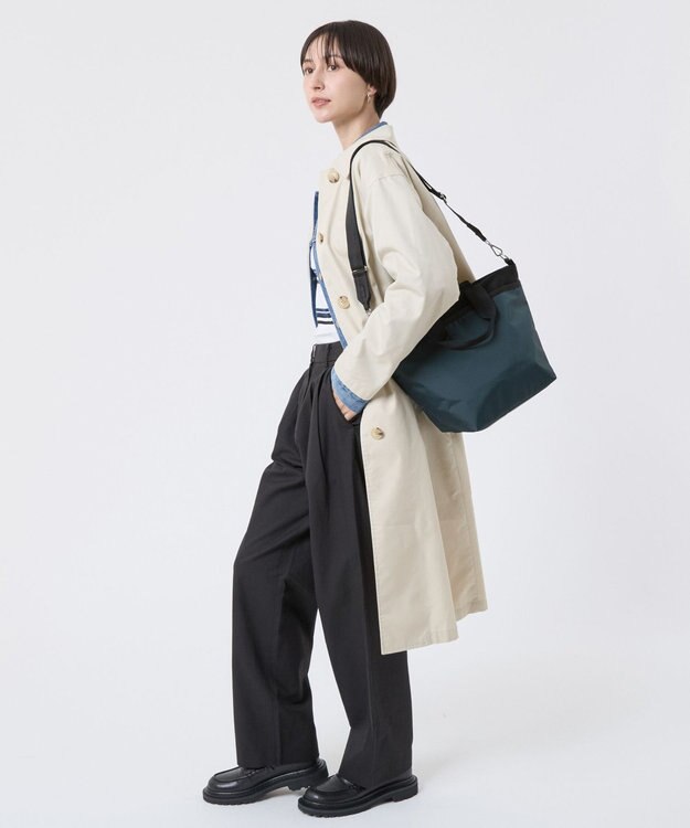 LeSportsac BUCKET TOTE/ミッドナイトグリーン/ブラック ミッドナイトグリーン/ブラック