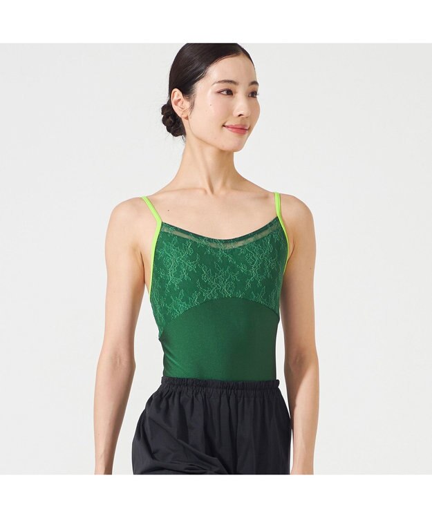 Chacott キャミソールレオタード エメラルドグリーン