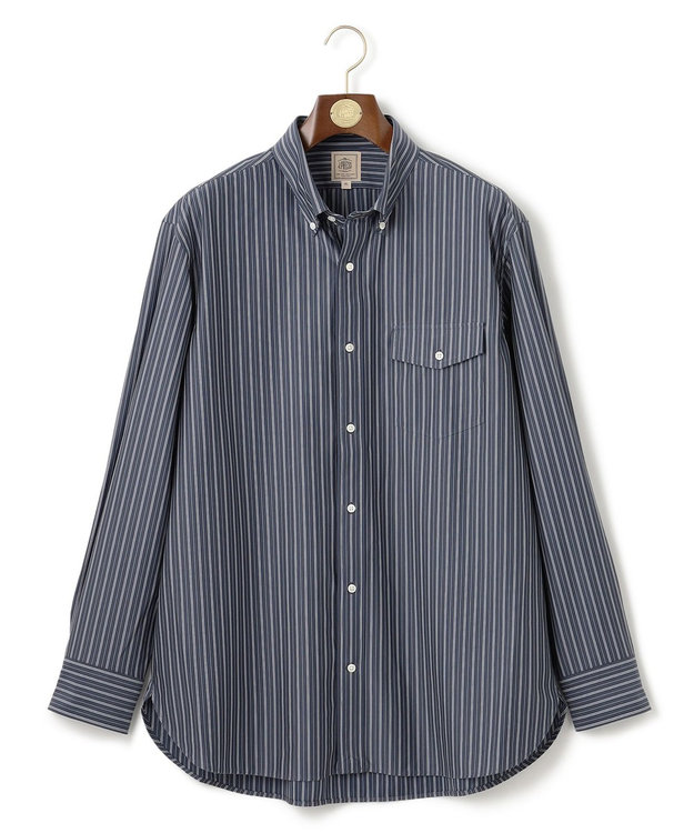 J.PRESS MEN 【KING SIZE】KANEMASA マルチストライプジャージ シャツ ネイビー系1