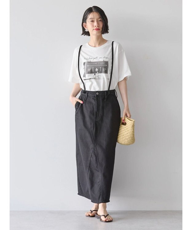 AMERICAN HOLIC サス付きタイトスカート Black