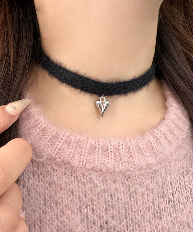 WEGO Lモチーフシャギーニットチョーカー 柄1