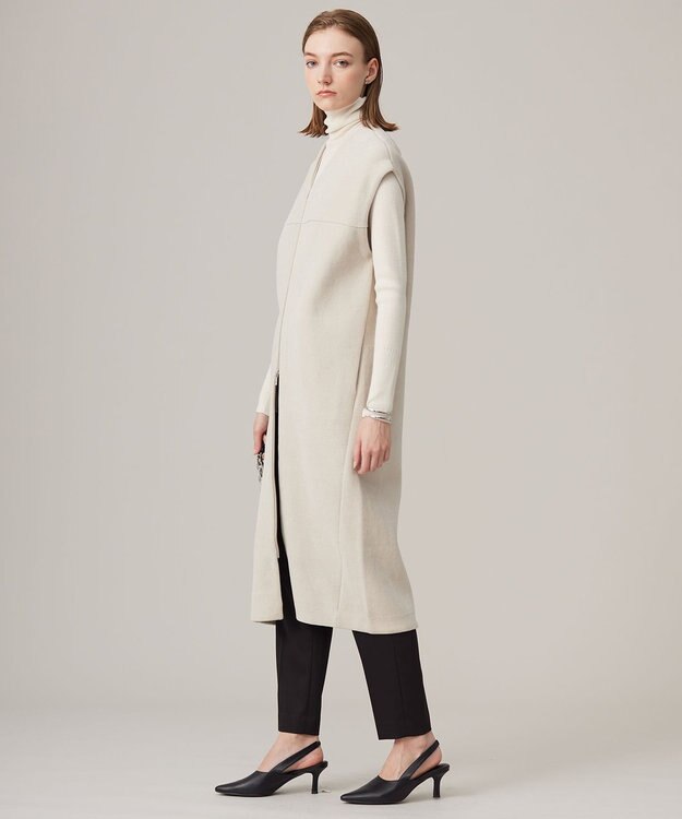 ICB 【洗える】コットンシェニール ジレワンピース トープ系