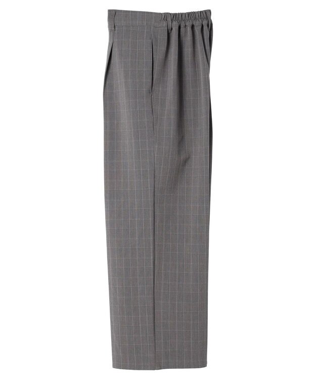 Green Parks きれいシルエットチェックワイドパンツ Glen Check