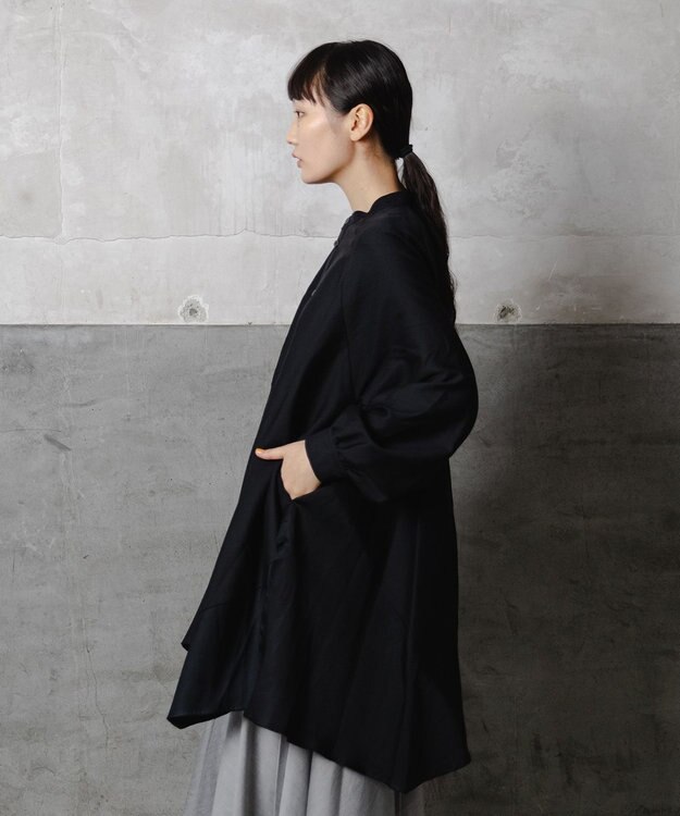 POLS リバーシブルドビー チュニック ブラック