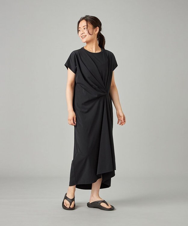 Chacott HandsomeCotton ドレープワンピース ブラック