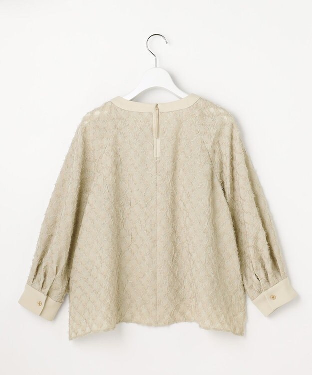 自由区 【セットアップ対応】ワッシャーカットジャカード ブラウス ベージュ