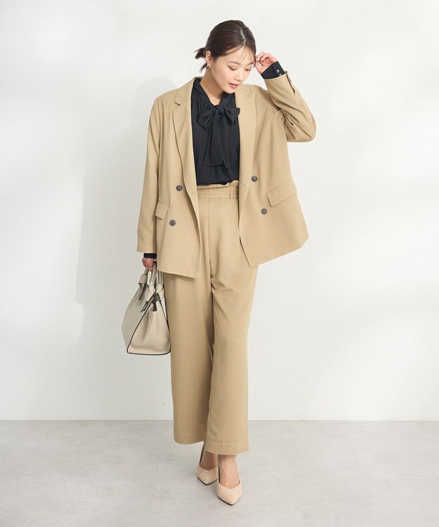 CRAFT STANDARD BOUTIQUE Ｗテーラードジャケット Gray Beige