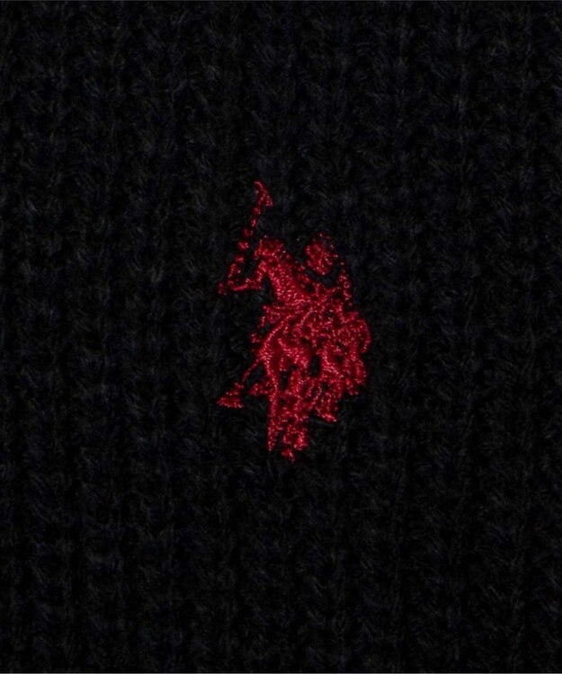 WEGO U.S. POLO ASSN.|別注畔編みニットプルオーバー ブラック