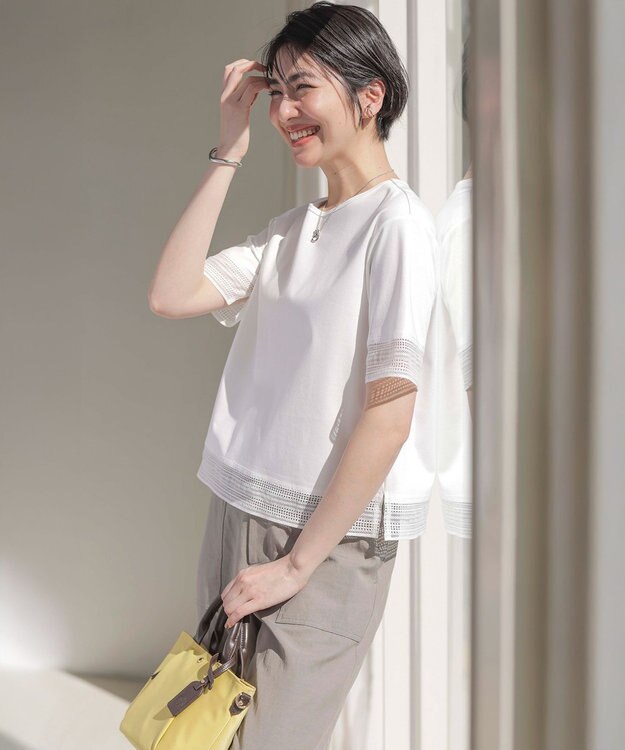 J.PRESS LADIES 【洗える】フィブリルツイル ベイカーパンツ モカ系