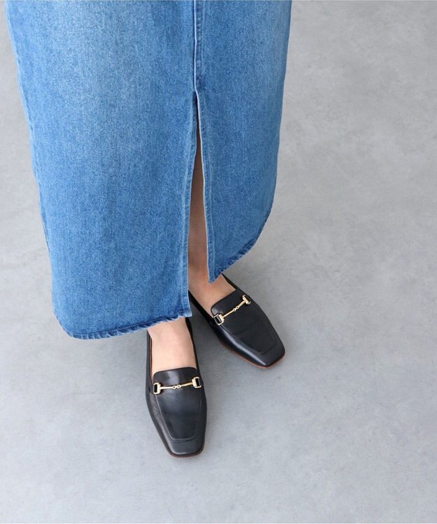 FABIO RUSCONI】スクエアトウサケットビットローファー / INTER