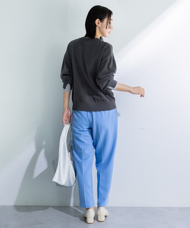 Green Parks アンチピリングレイヤード風ニットプルオーバー Dark Gray