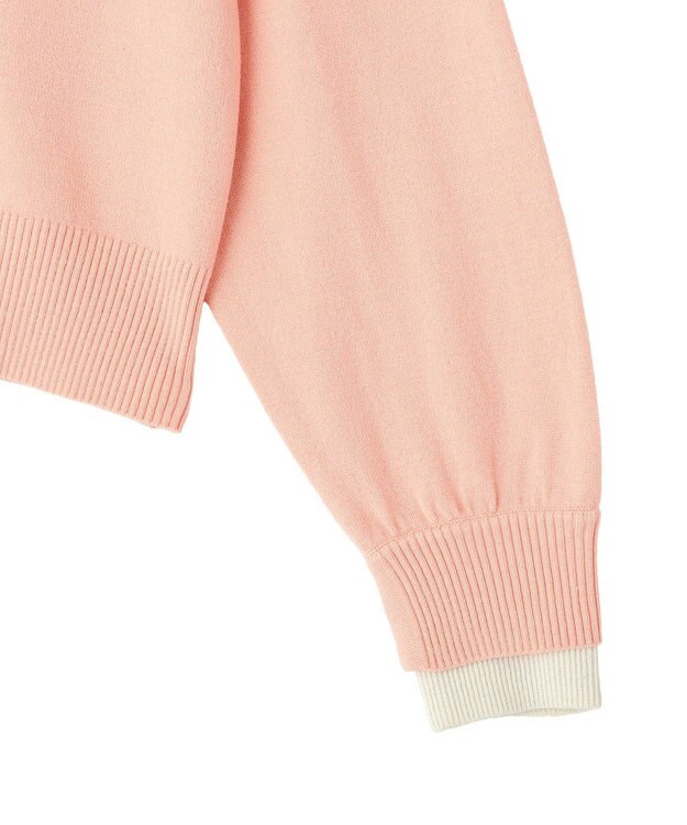 Green Parks アンチピリングレイヤード風ニットプルオーバー Pink