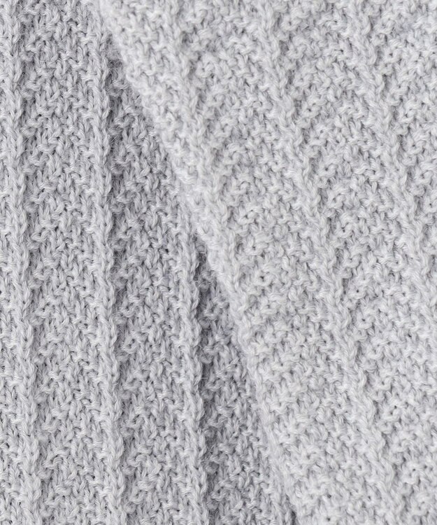 JOSEPH ABBOUD 【キングサイズ・洗える】JOE COTTON使用 ニットジャケット ライトグレー系