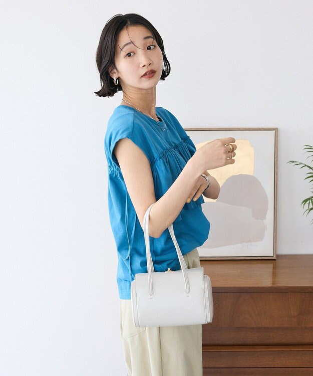 CRAFT STANDARD BOUTIQUE 接触冷感/ドロストフリルカットソープルオーバー Blue