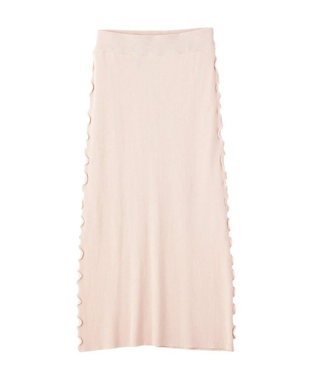 earth music&ecology サイドメローリブニットスカート Light Pink