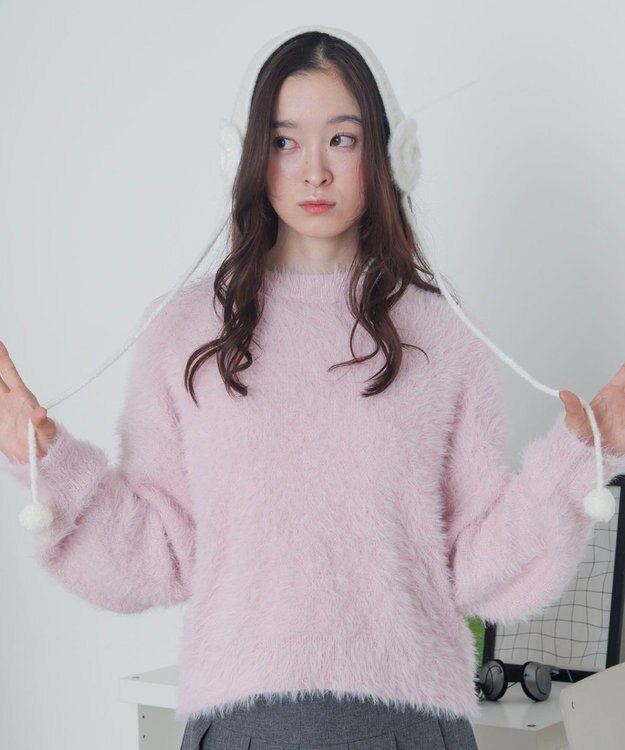 WEGO ハートニットイヤーマフ ホワイト