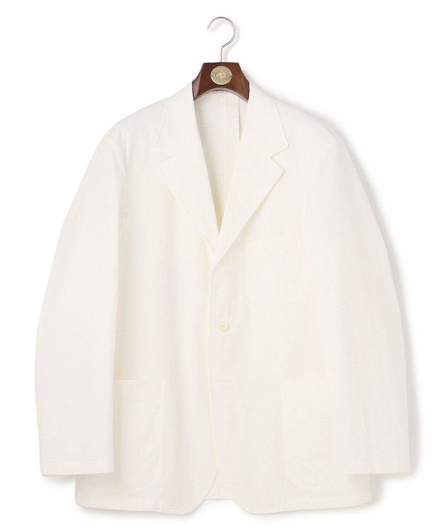 J.PRESS MEN 【J.PRESS ORIGINALS】Silk Seersucker 3B Sack Jacket / Japan Made ホワイト系
