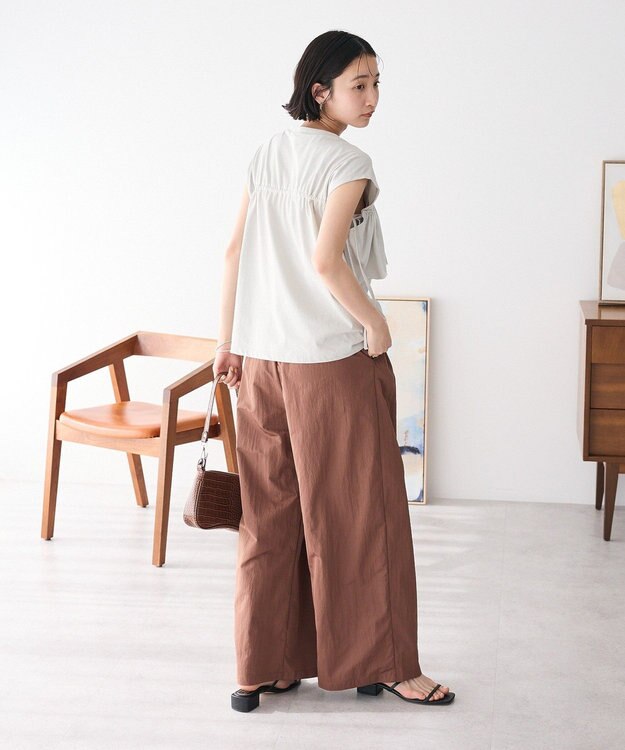 CRAFT STANDARD BOUTIQUE 接触冷感/ドロストフリルカットソープルオーバー Light Gray