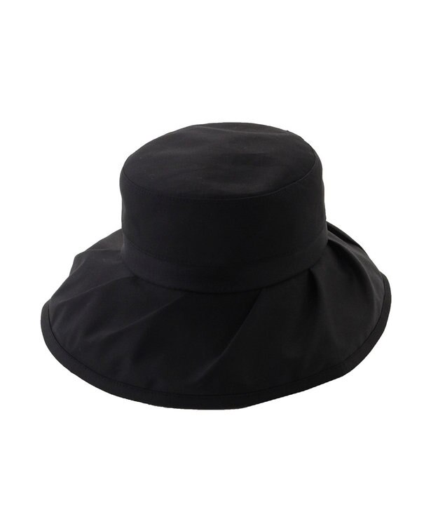 MOONBAT 【遮光100％/遮熱/UV】HIROKO KOSHINO(ヒロコ コシノ)遮光シアー カサブランカ 帽子 ゆったりMサイズ 手洗い可能/サイズ調整可能/日本製 ブラック