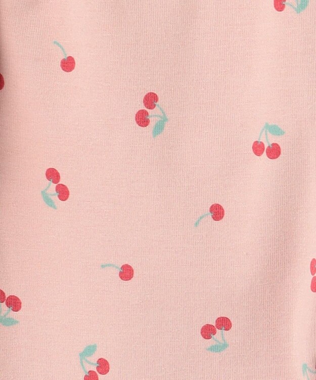 ANY KIDS 【WEB限定】フリル付き総柄レギンス ピンク×チェリー