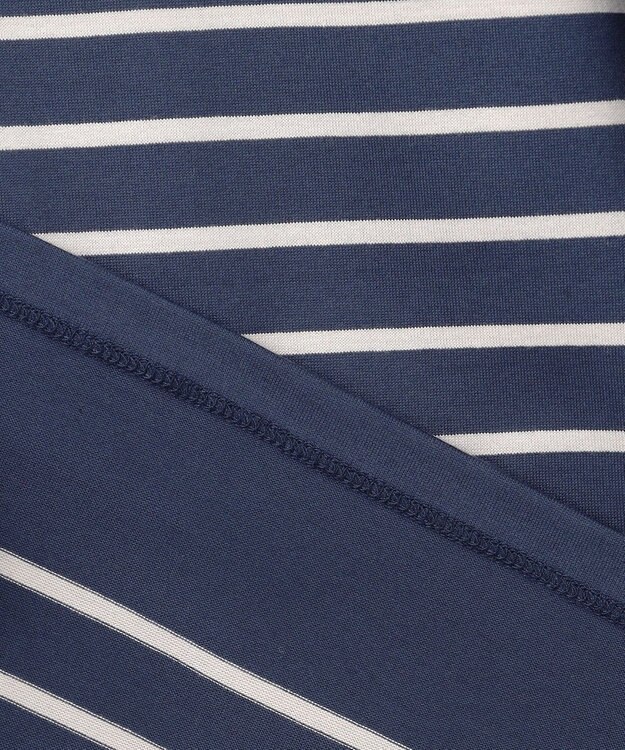 J.PRESS LADIES バスクボーダー カットソー ブルーグレー×グレージュ