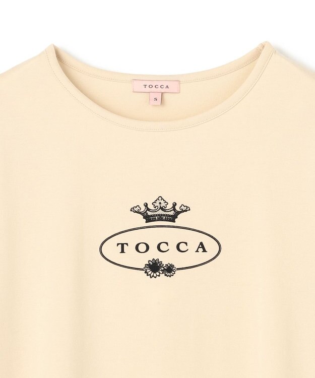 TOCCA HALLMARK FLOCKY LOGO TEE Tシャツ ベージュ系