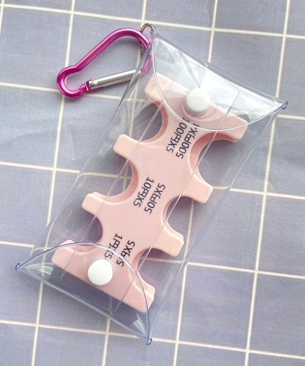 WEGO クリアケースコインホルダー ピンク