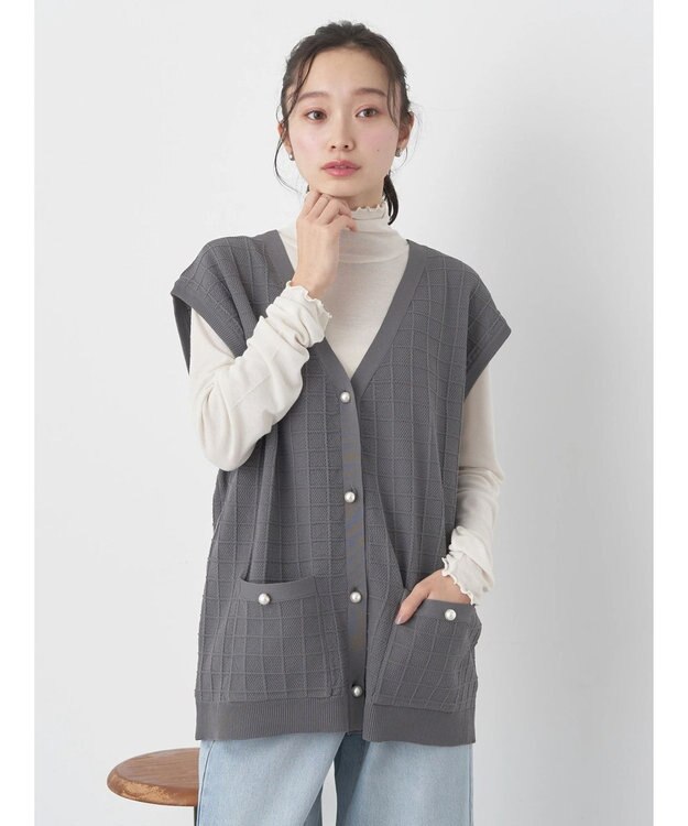 earth music&ecology シアータートルネックプルオーバー Ivory