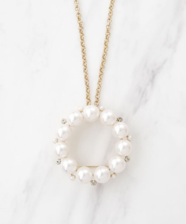 TOCCA PEARL BIJOUX SET BROOCHNECKLACE 3WAYブローチネックレス ゴールド系