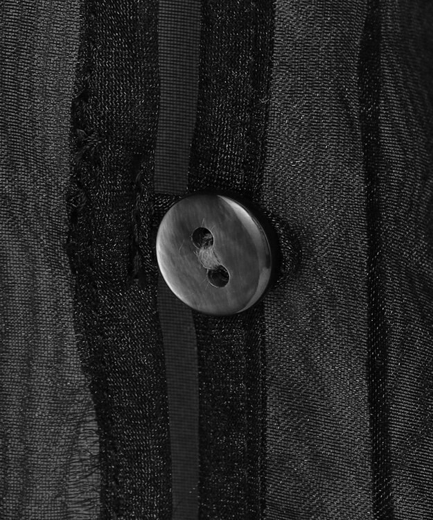 #Newans オーガンジーパネルブラウス ブラック