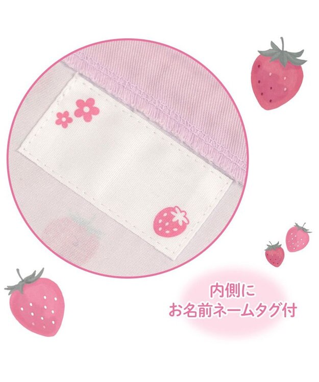 Mother garden マザーガーデン 野いちご 巾着 小《レトロストロベリー柄》 レトロストロベリー柄
