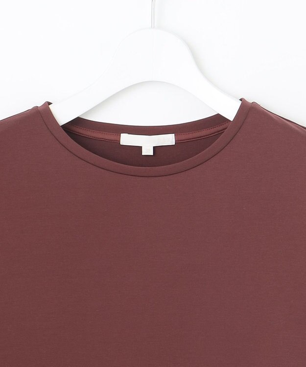 自由区 【カタログ掲載】ジャカードコンビジャージー カットソー ボルドー