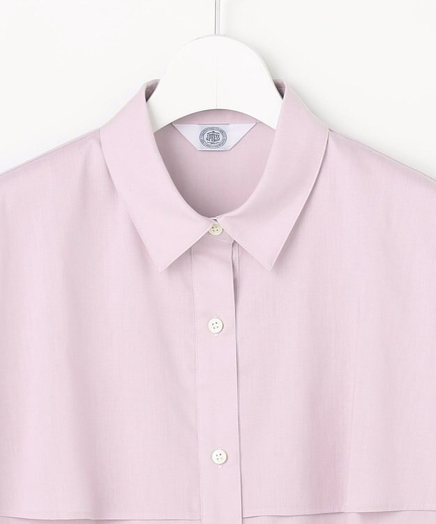 J.PRESS LADIES L 【WEB限定カラーあり・一枚で着映え】ラミーポプリン ティアード シャツ 【WEB限定】ラベンダー系