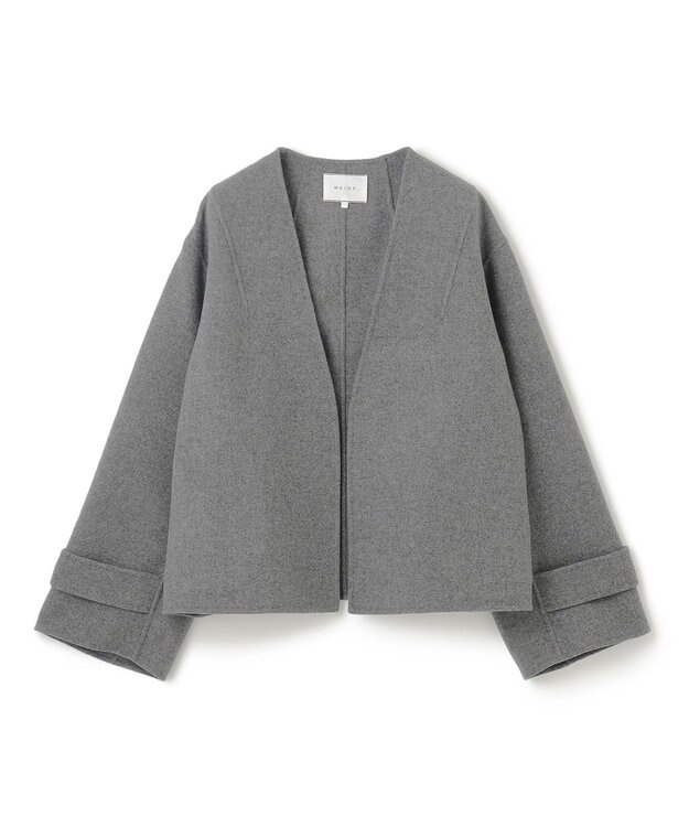 BEIGE， GRASSE / リバーウールクロップドコート Md Gray