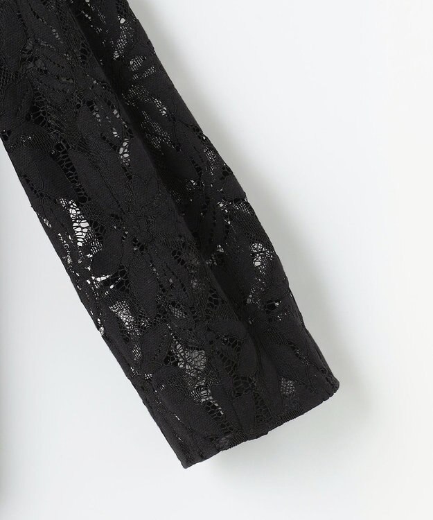 自由区 L 【17号サイズまで展開・カタログ掲載】トリアセダブルクロスレース ワンピース ネイビー