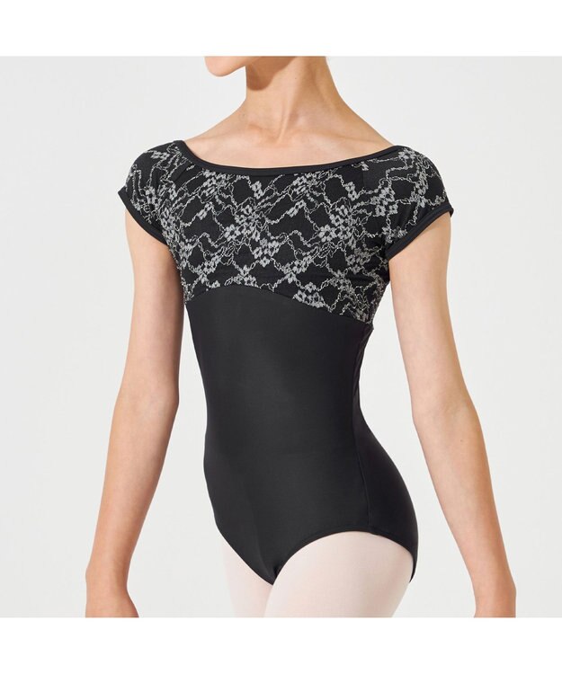 Chacott フレンチスリーブレオタード ブラック