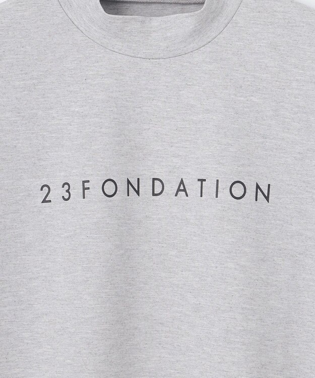 23区GOLF 【MEN】【23Fondation】半そで モックネックシャツ ライトグレー系