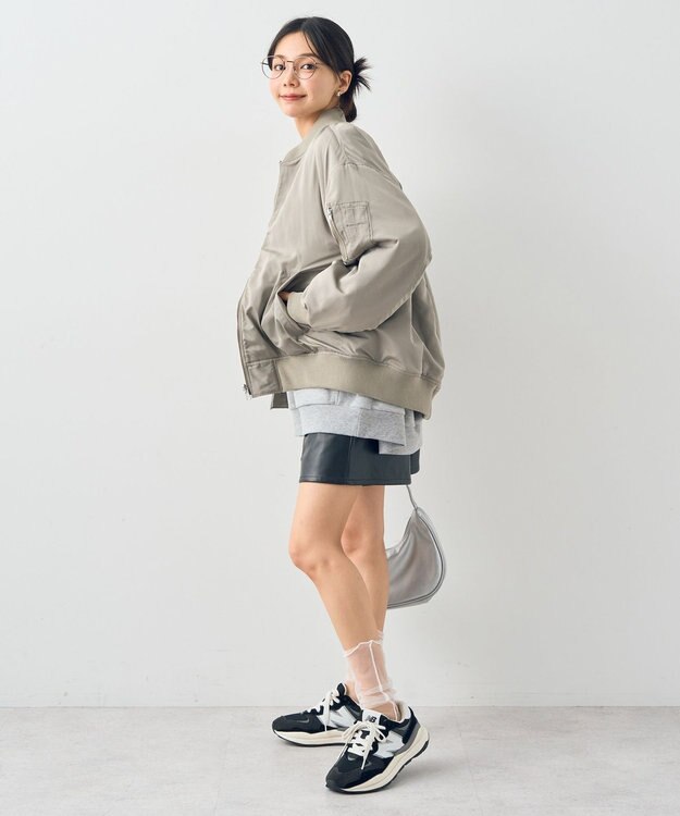 earth music&ecology リバーシブルMA-1 カーキ
