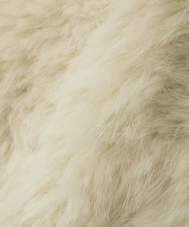 YECCA VECCA カーリーファーZIPジレ Beige