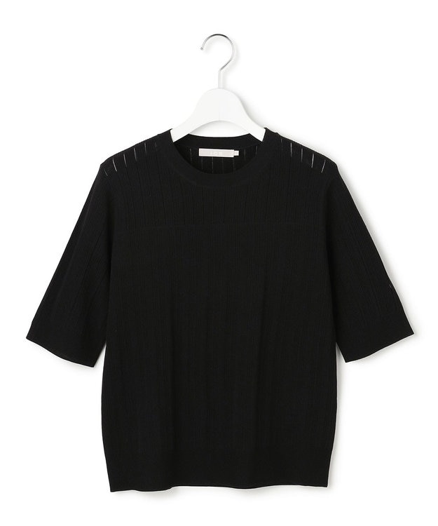 ICB L レースパターン ニット ブラック